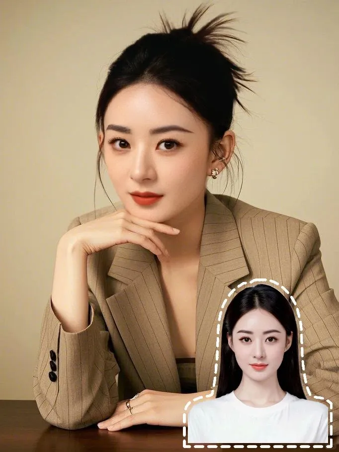职业西装形象照，韩系美女写真，可定制AI头像
