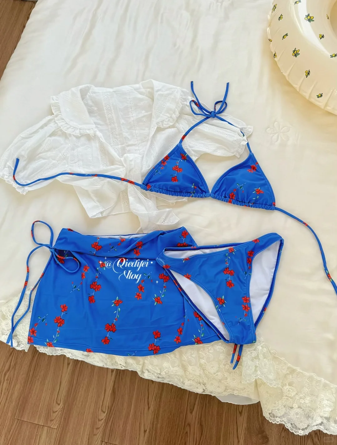 💙宝石蓝泳衣!甜辣风太戳我了