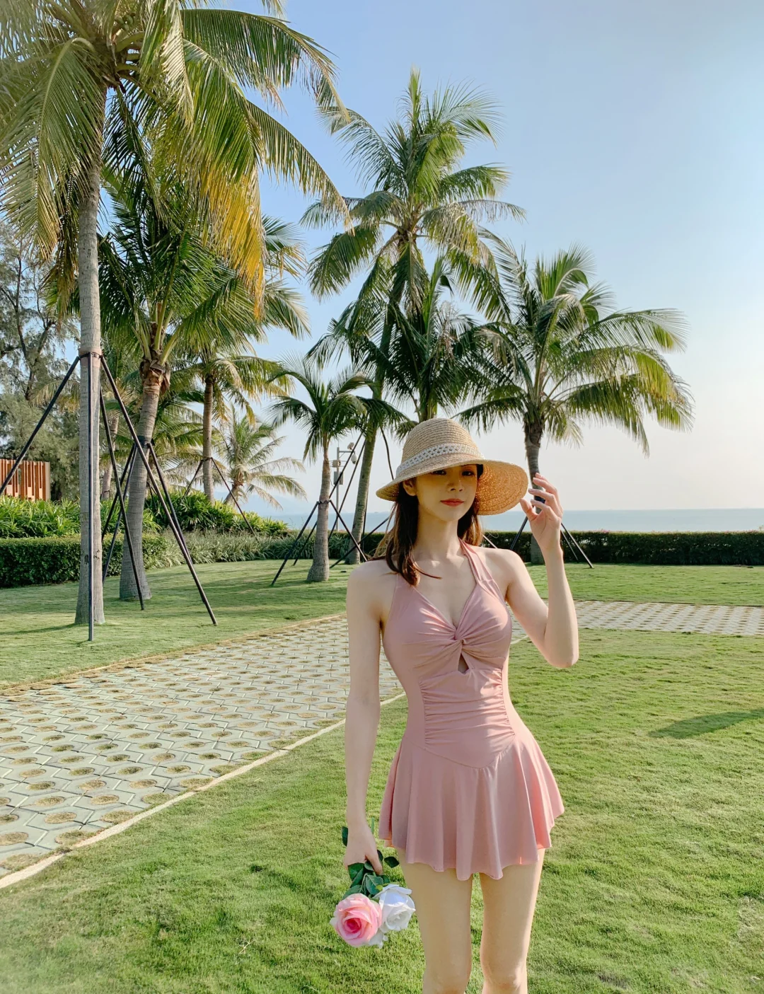 梨形显瘦泳衣👙夏日度假🏖️约会就这样穿