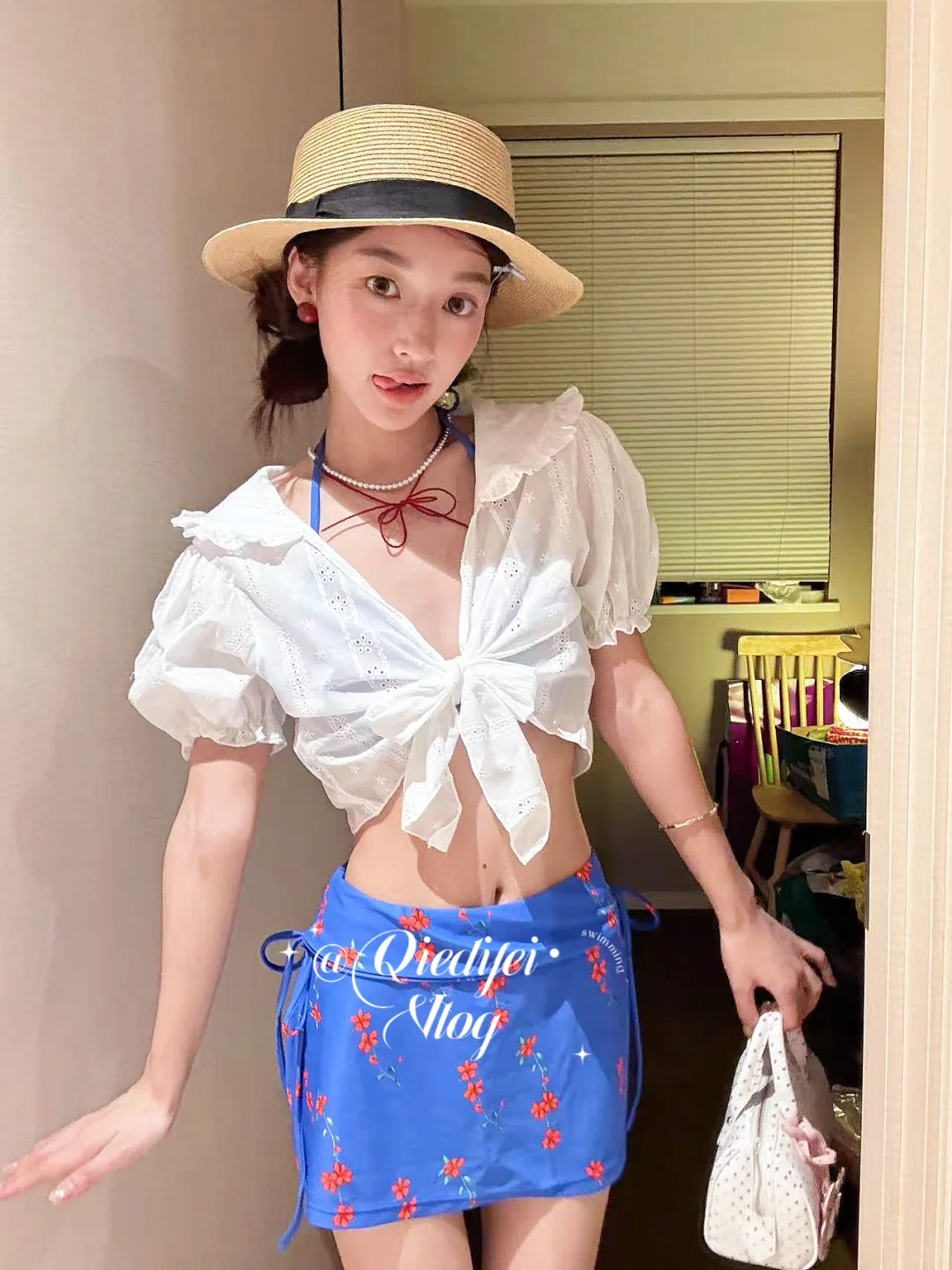 💙宝石蓝泳衣!甜辣风太戳我了