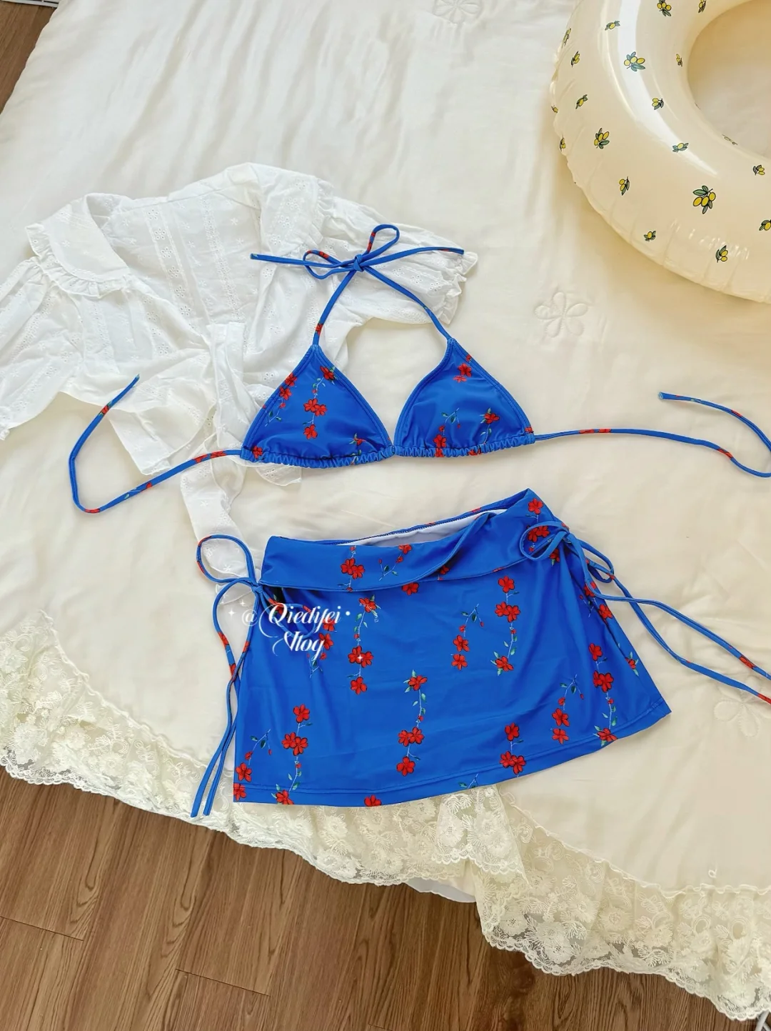 💙宝石蓝泳衣!甜辣风太戳我了