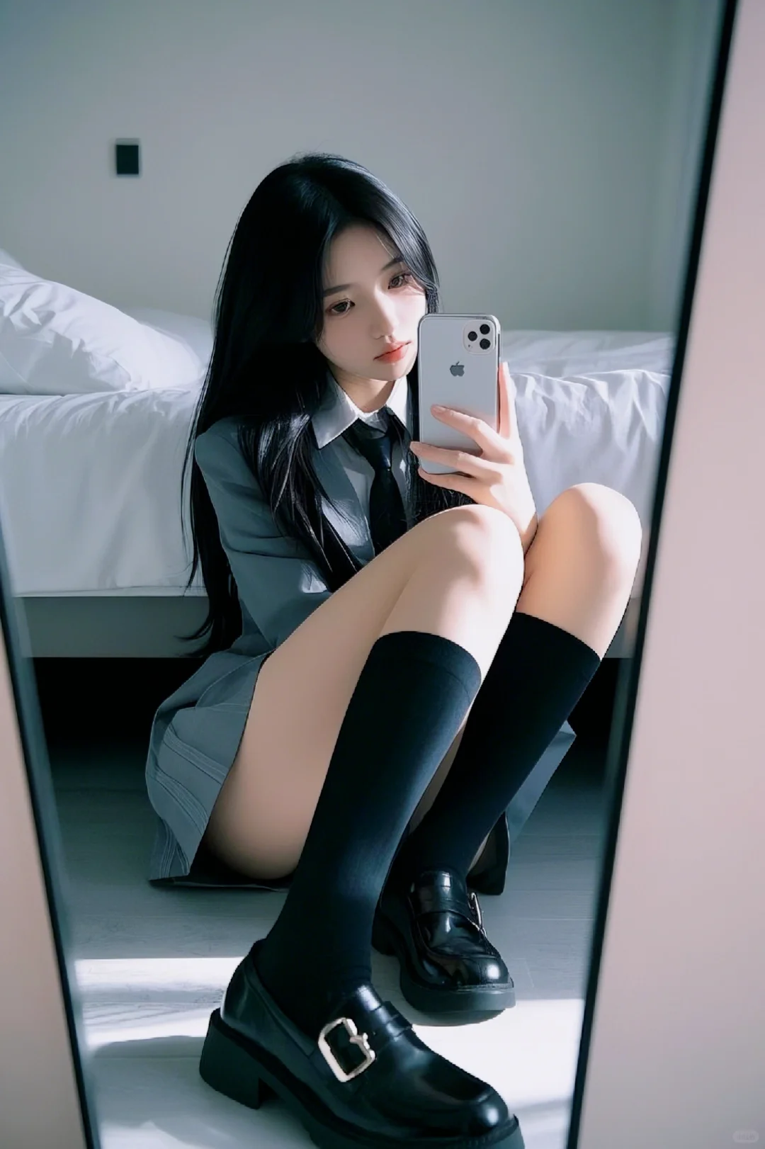 怎么会有这么甜的jk制服女生!
