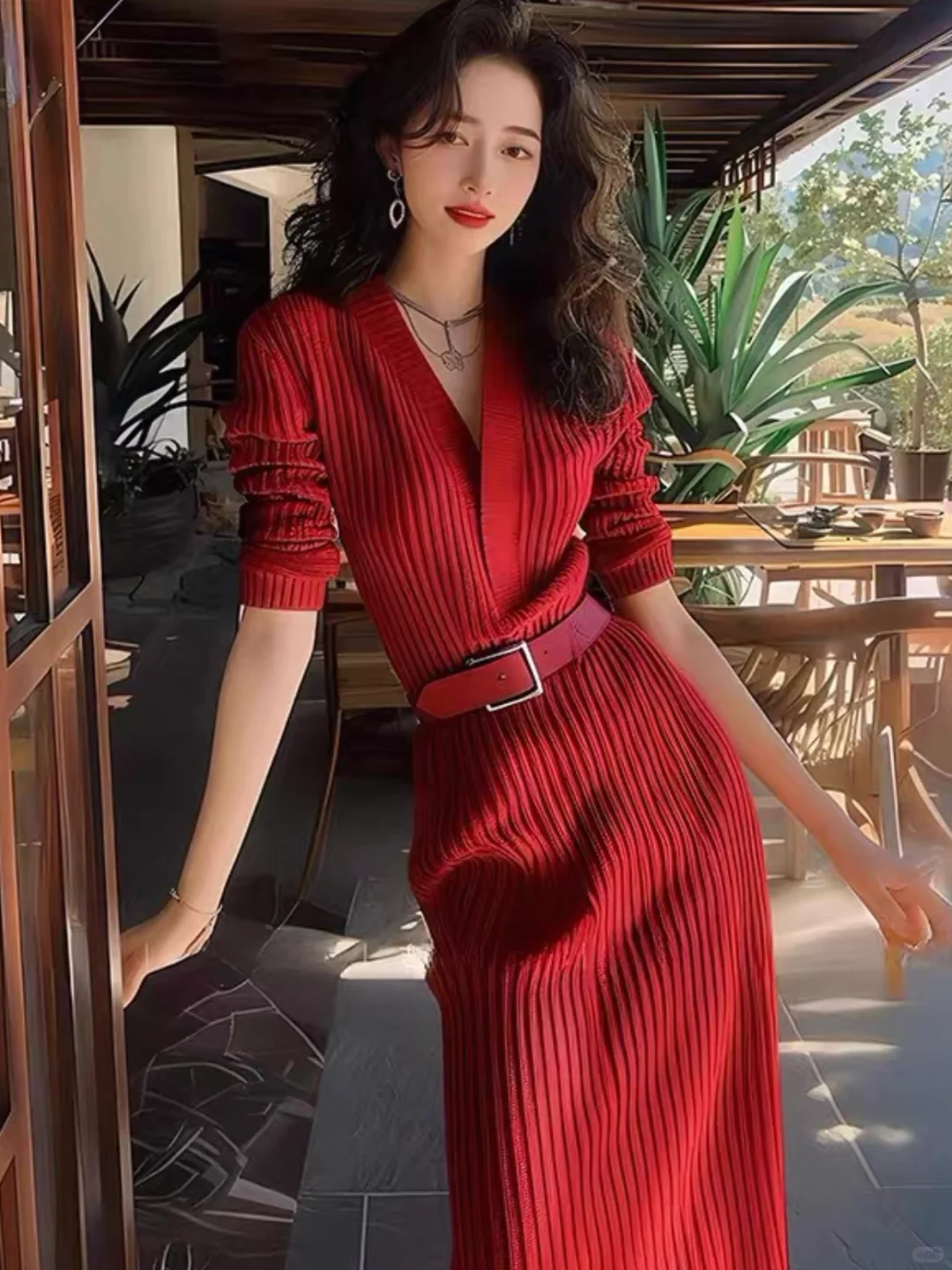 穿红色连衣裙，做妩媚女人🫦