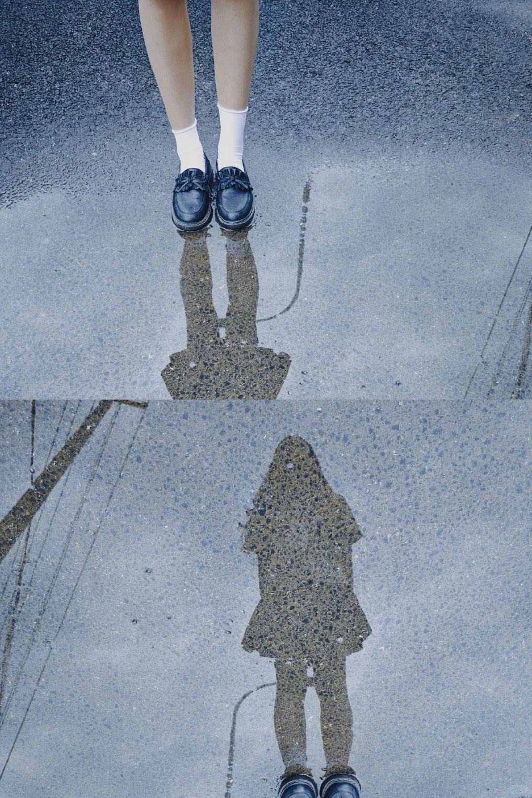 jk雨中倒影这样拍📸