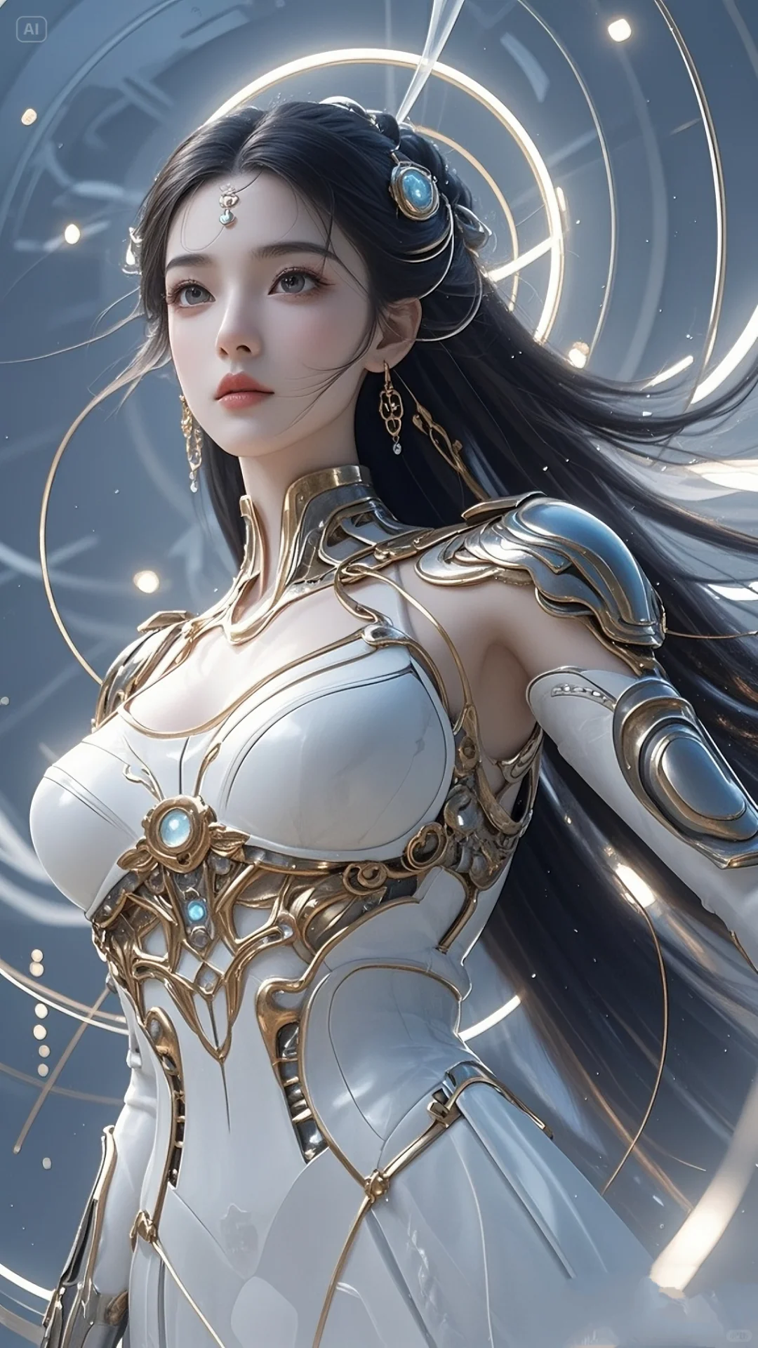 美女机械姬（AI图）