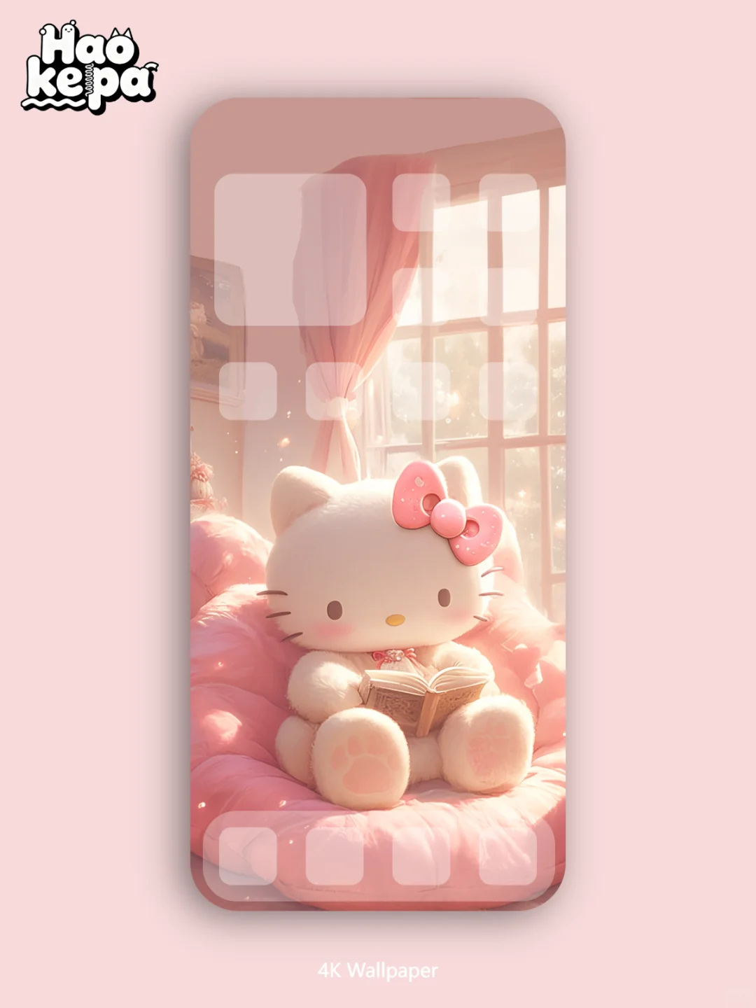 HelloKitty｜93｜凯蒂猫阅读时光手机壁纸
