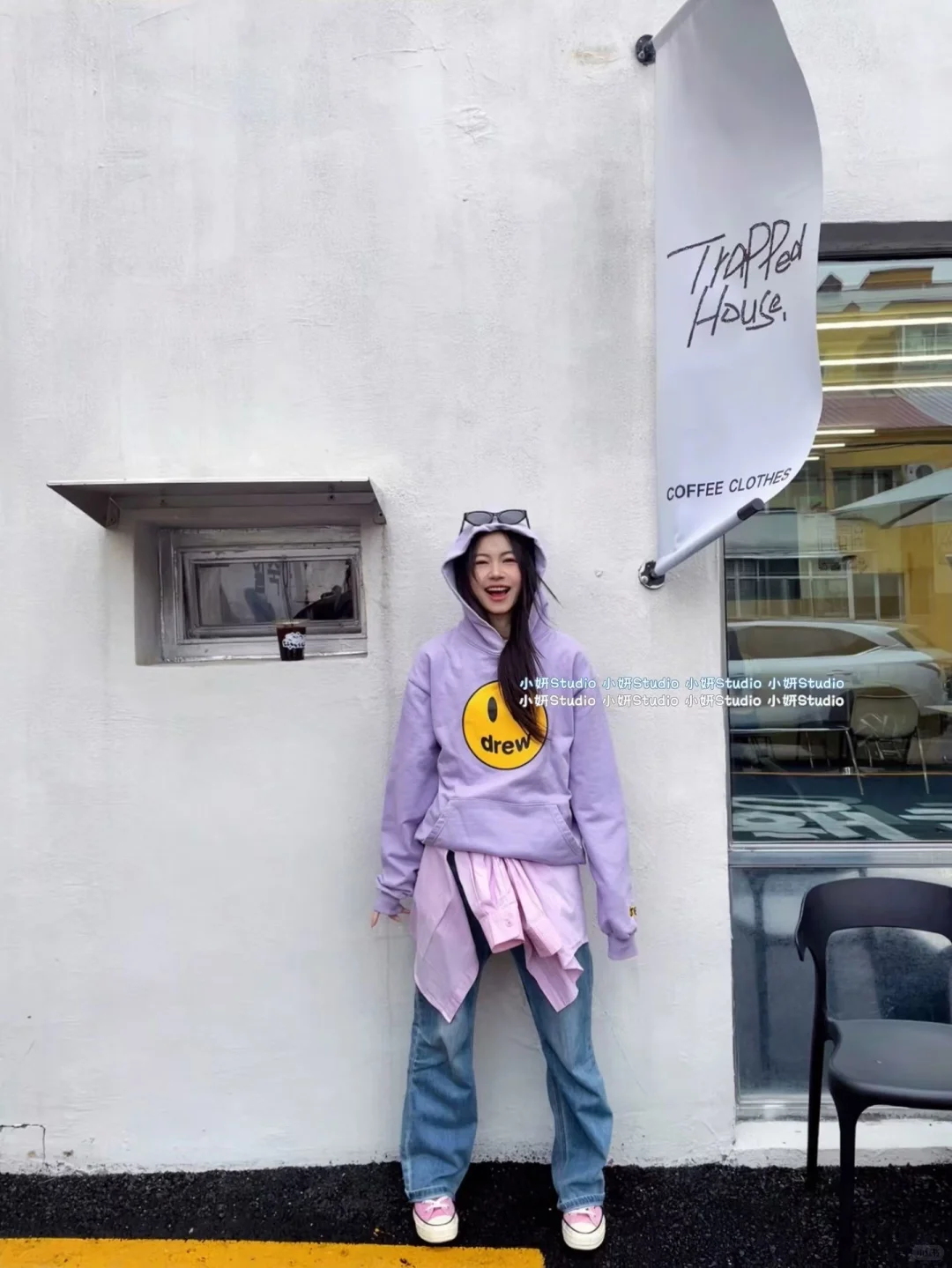 drew卫衣甜到不行💜
