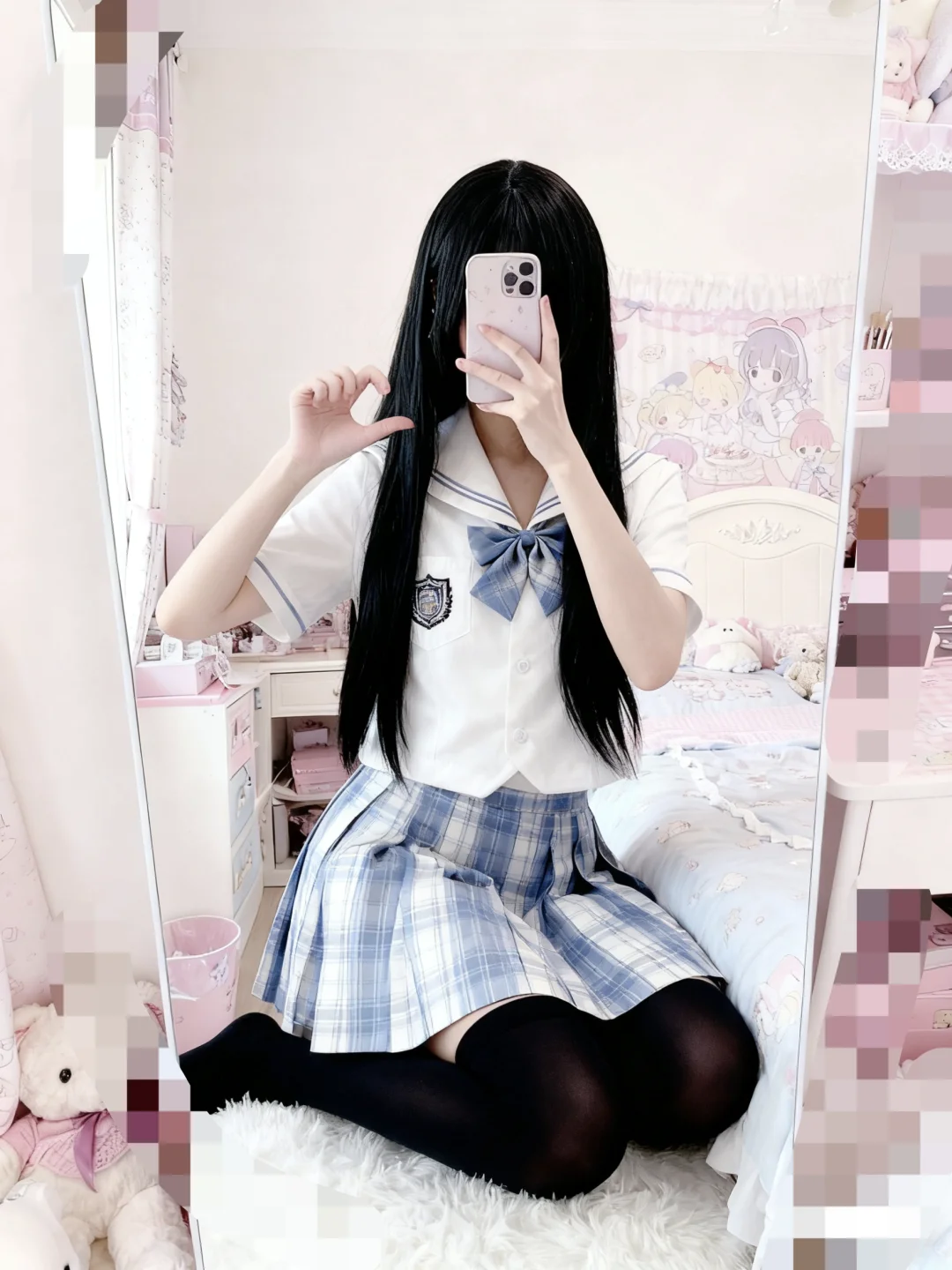 右滑上身❗❗JK果然要搭配黑si😝
