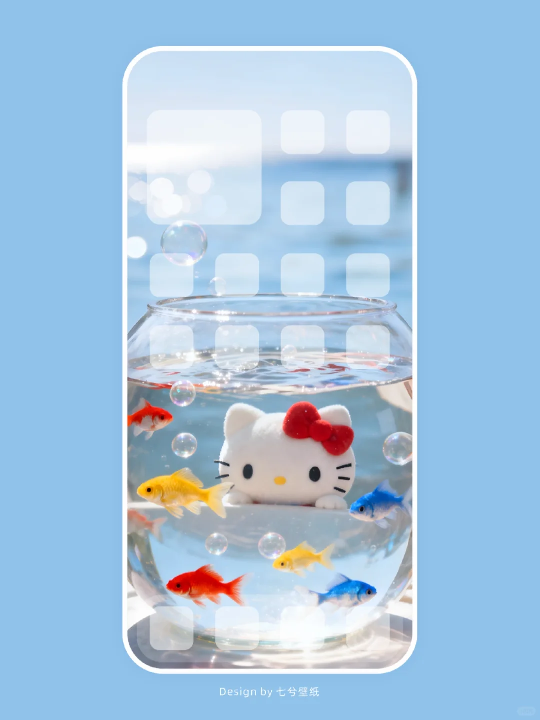 手机壁纸｜HelloKitty我鱼你｜055