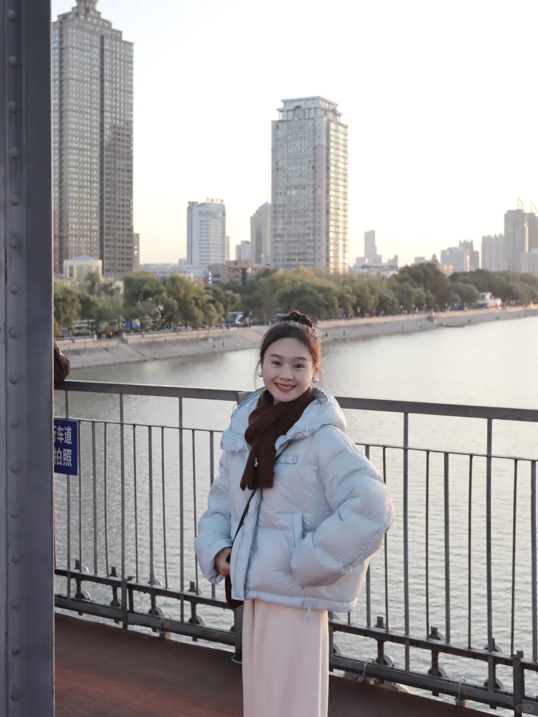 158方圆脸🌉哈尔滨松花江大桥太美了！！