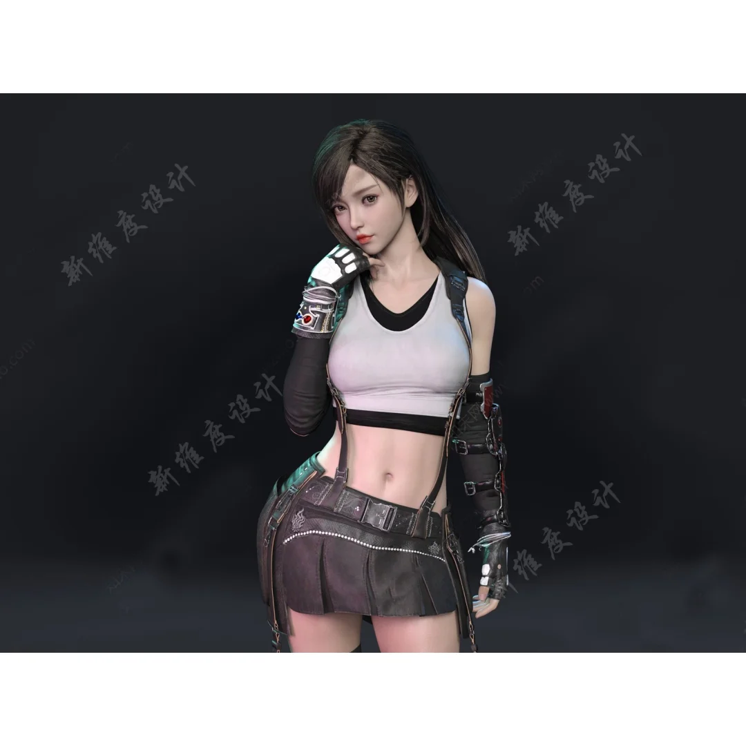 现代亚洲3D性感美女JK游戏女生女人模特