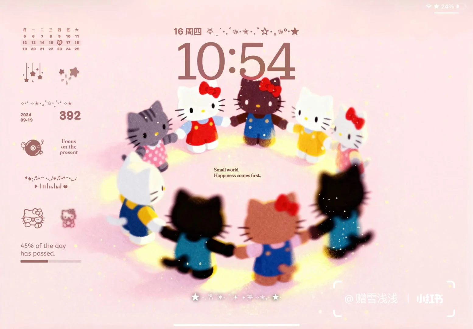 kitty壁纸太可爱了！