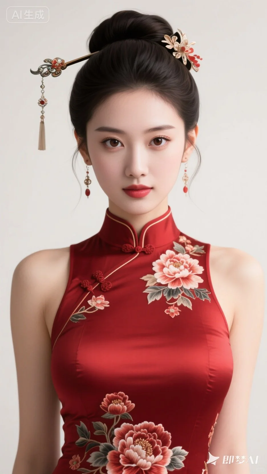 🌸 旗袍下的东方韵味,柔美与端庄的交融