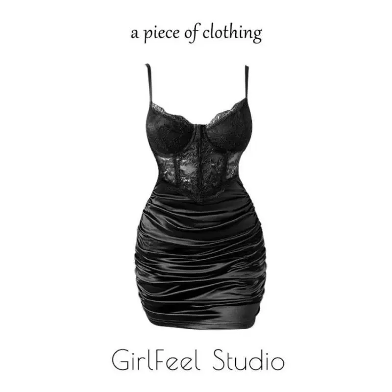 纯欲天花板🔥蕾丝吊带裙太绝了