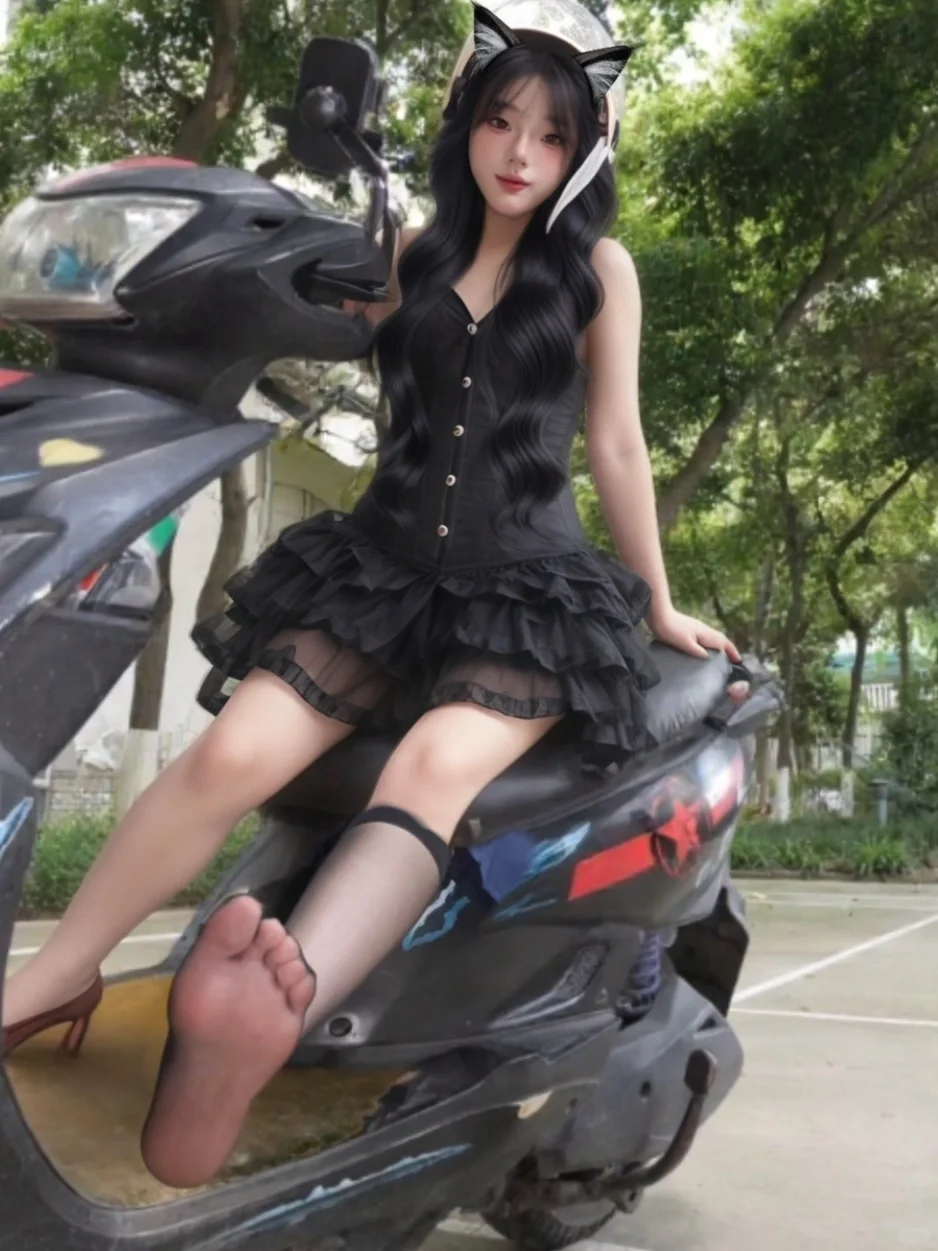 半腿黑丝是不是显得小脚丫挺可爱的呀