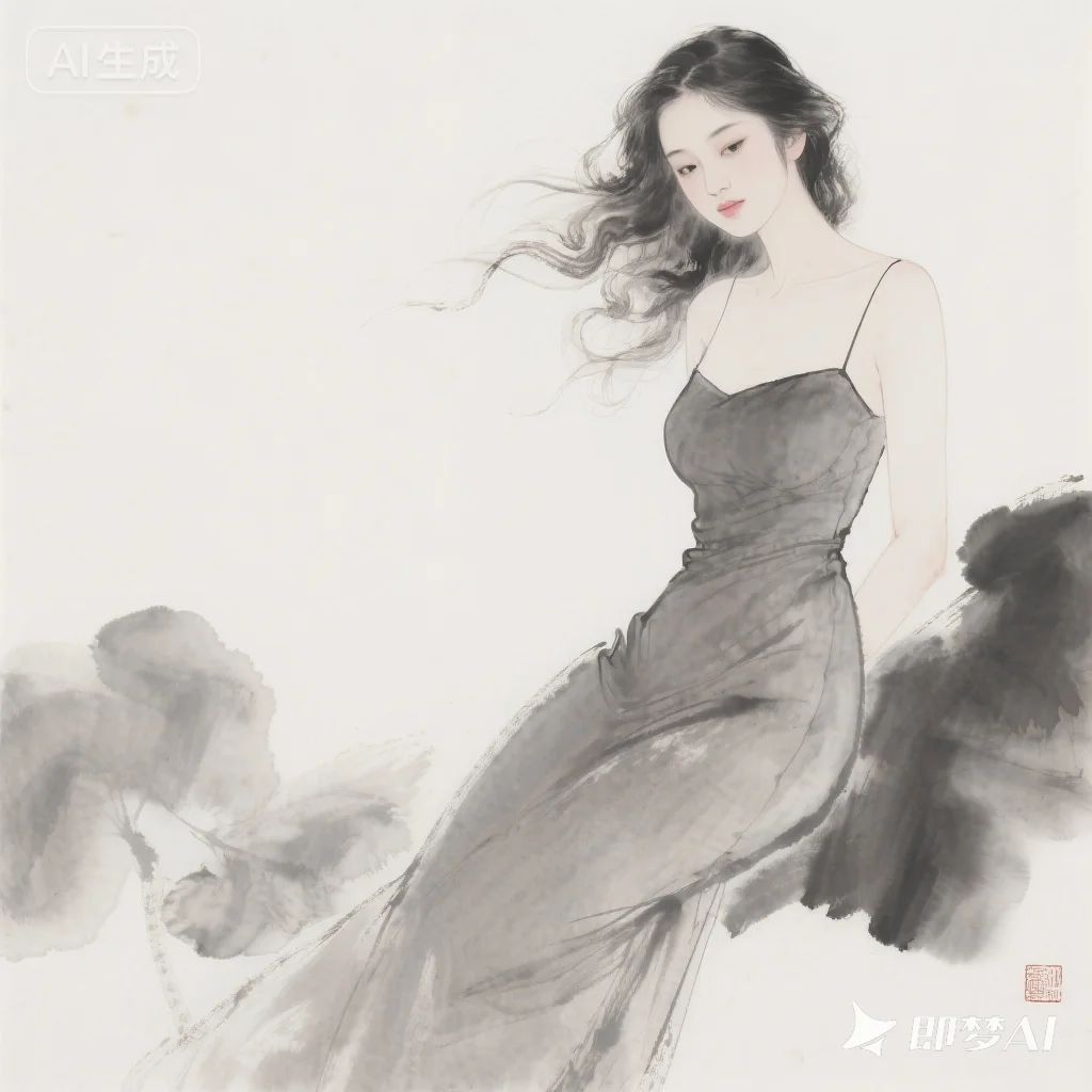 ai绘画分享～水墨美女