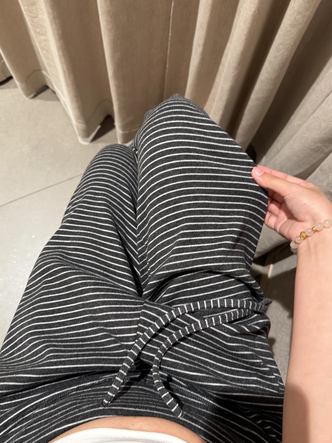 谁懂啊！早八人挖到的条纹遛弯神裤👖