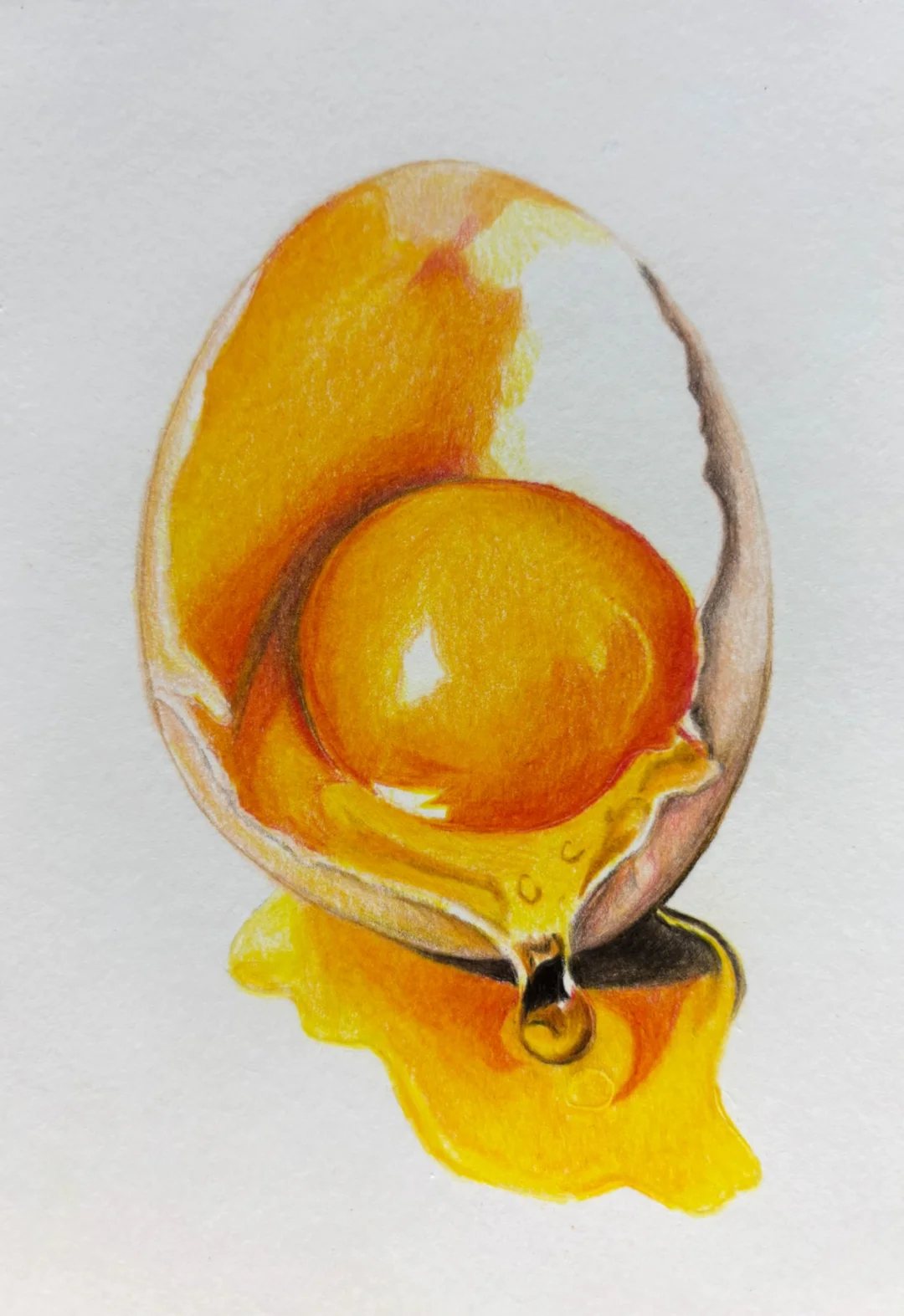 彩铅画｜诱人的鸡蛋（附步骤图）