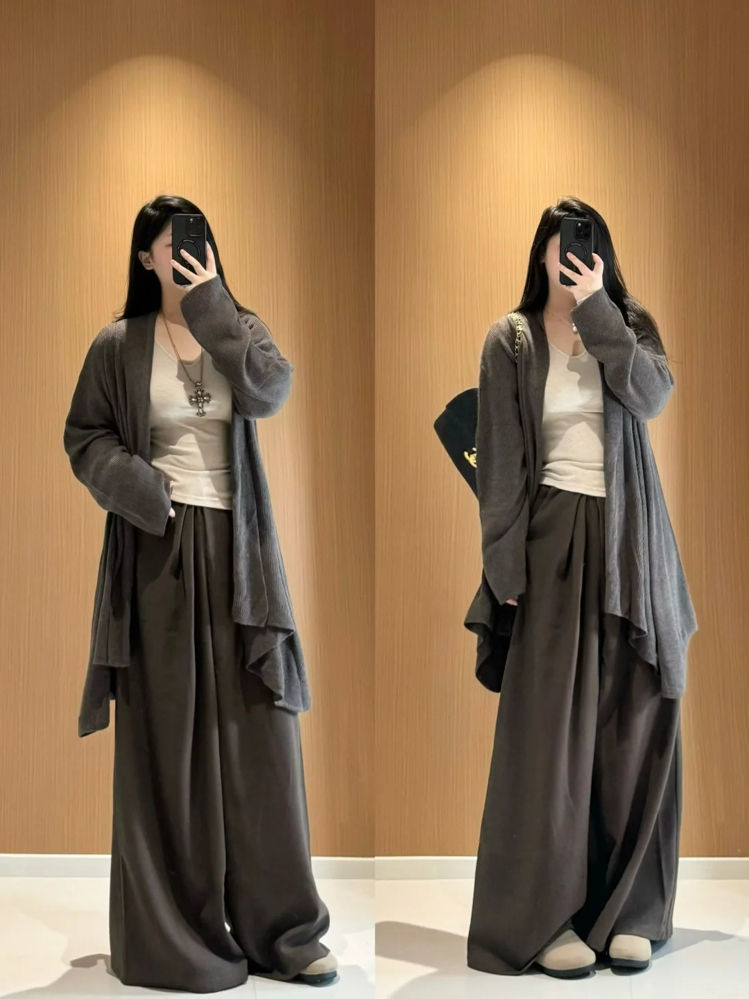 微胖穿搭|140斤 秋冬慵懒风穿搭🖤好喜欢！