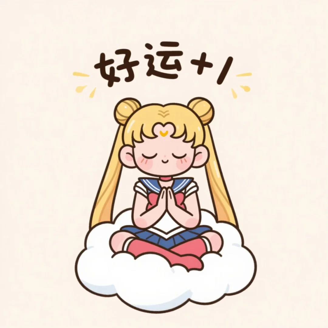 头像_表情包_美少女战士_月野兔_好运+1
