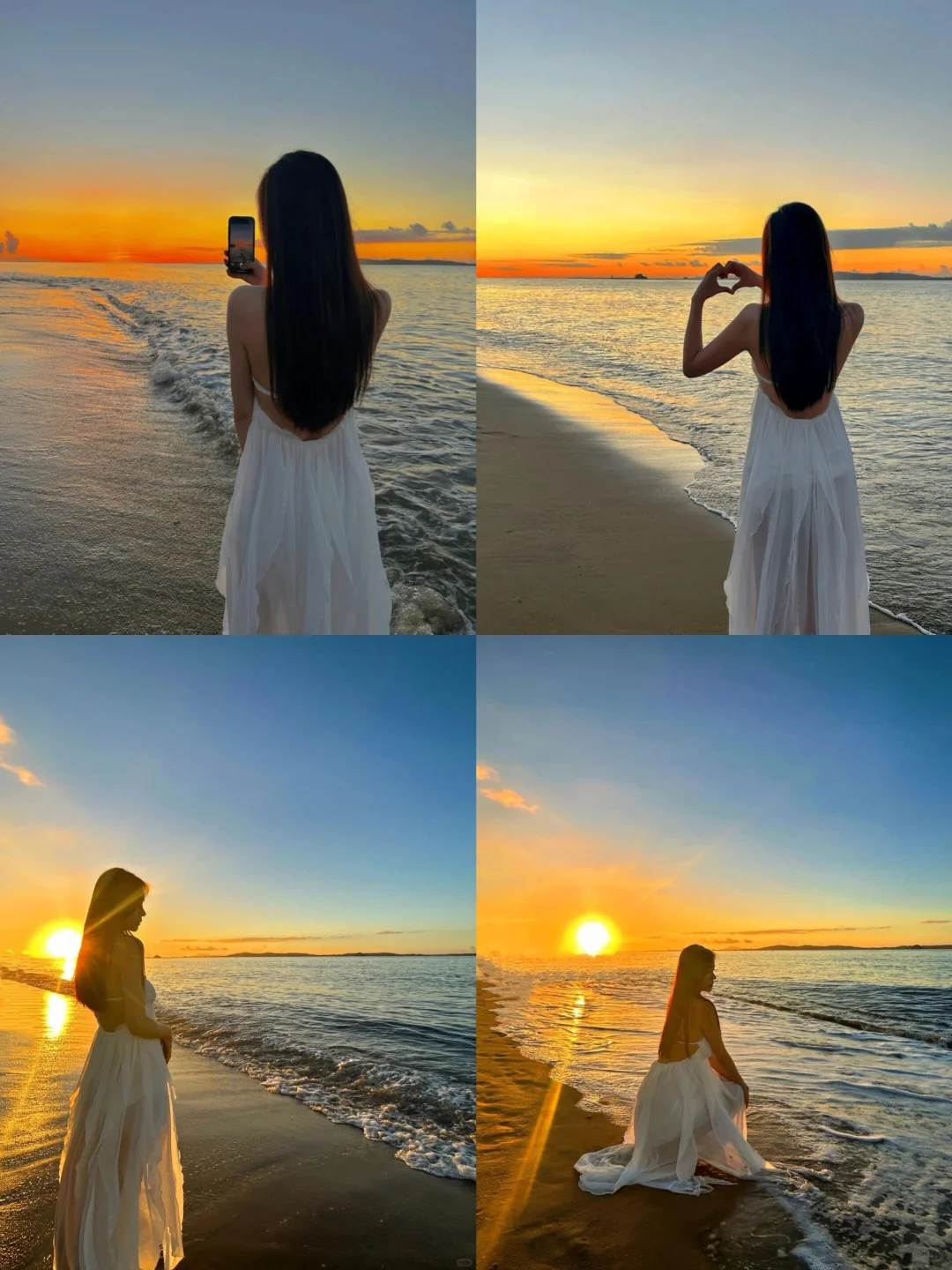 📷存一些日落海边拍照姿势