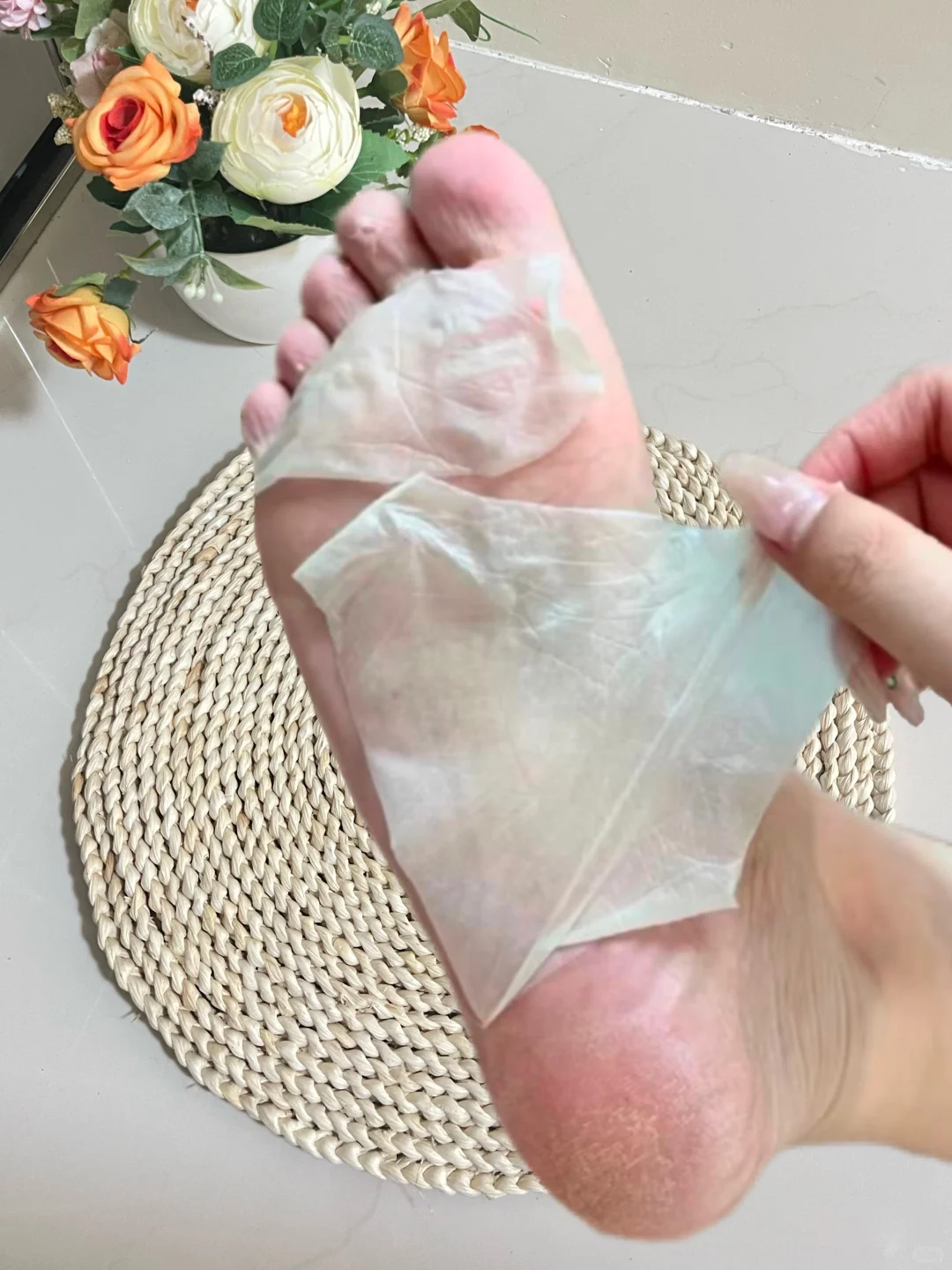 这脚膜是懂强迫症的!看老茧脱落太爽了!