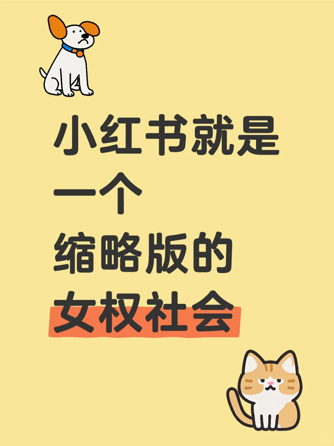 小红书就是一个缩略版的女权社会