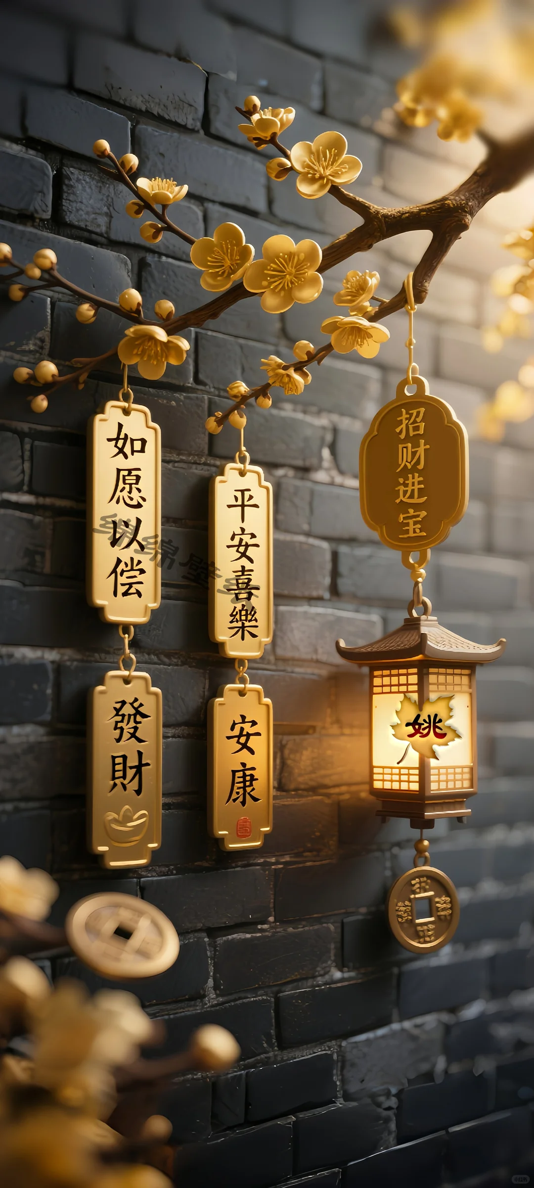 创意手机壁纸、金色质感