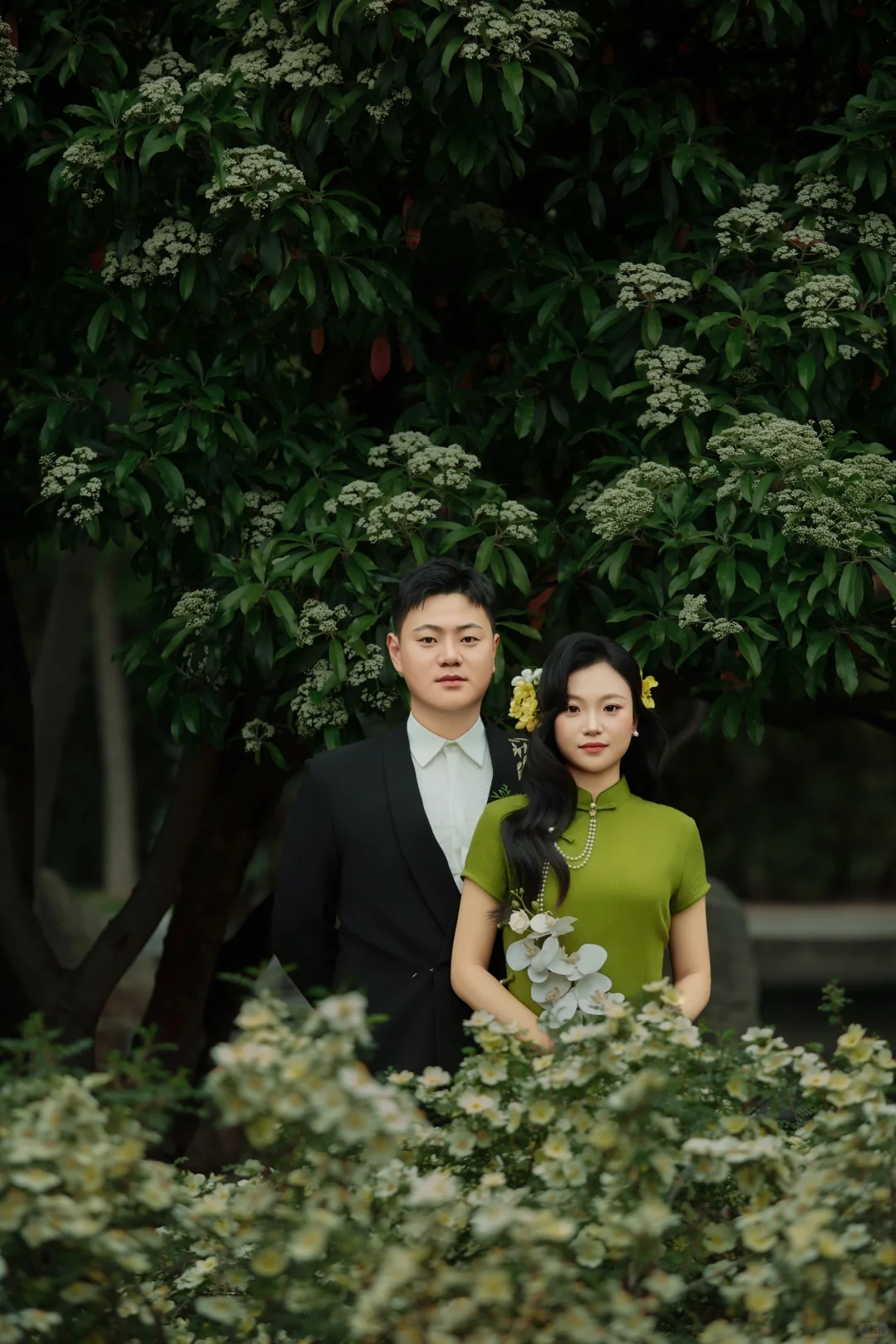 园林婚纱照 绝美优雅旗袍婚纱照