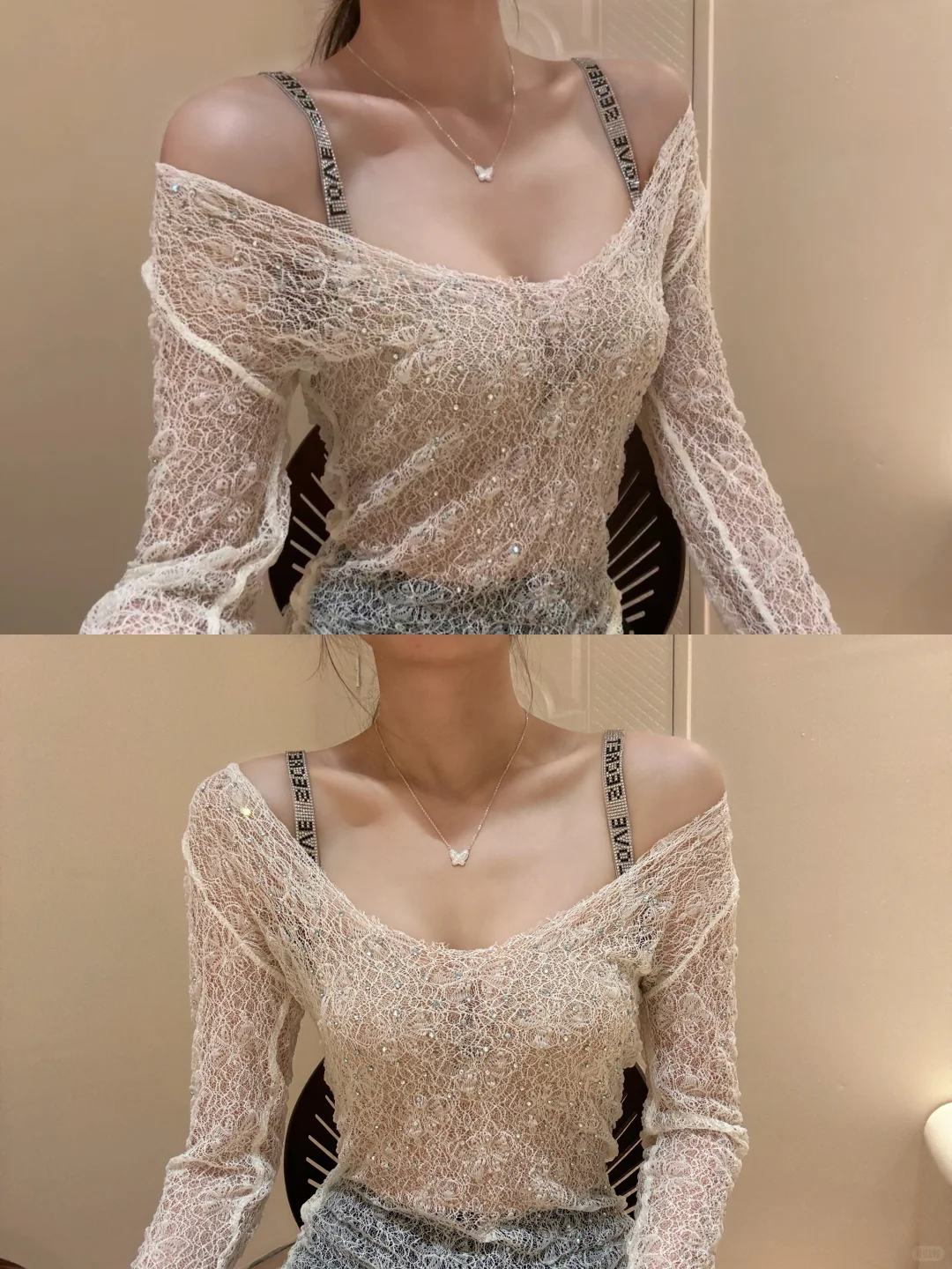 水钻肩带+聚拢前扣+隐形色!无肩带也超防滑!