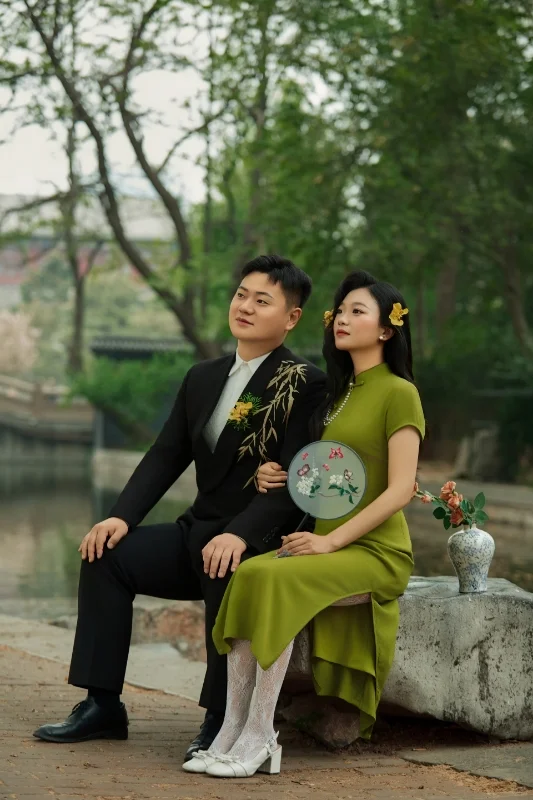 园林婚纱照 绝美优雅旗袍婚纱照