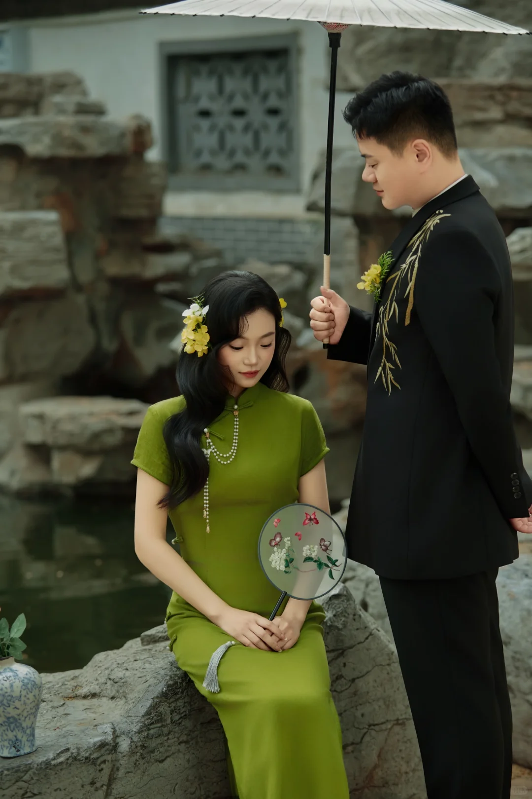 园林婚纱照 绝美优雅旗袍婚纱照