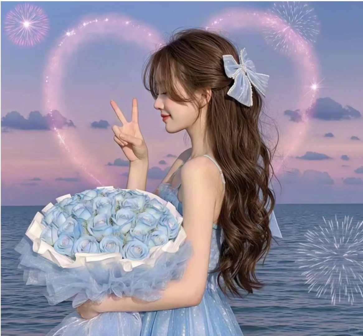 超好看的氛围感女头。