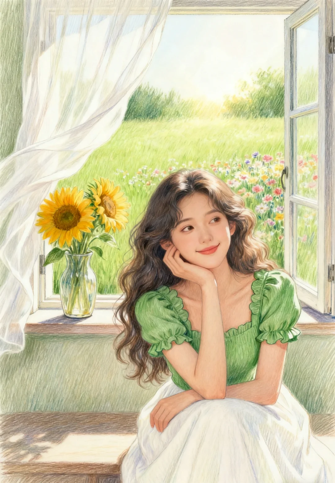 唯美治愈系插画头像