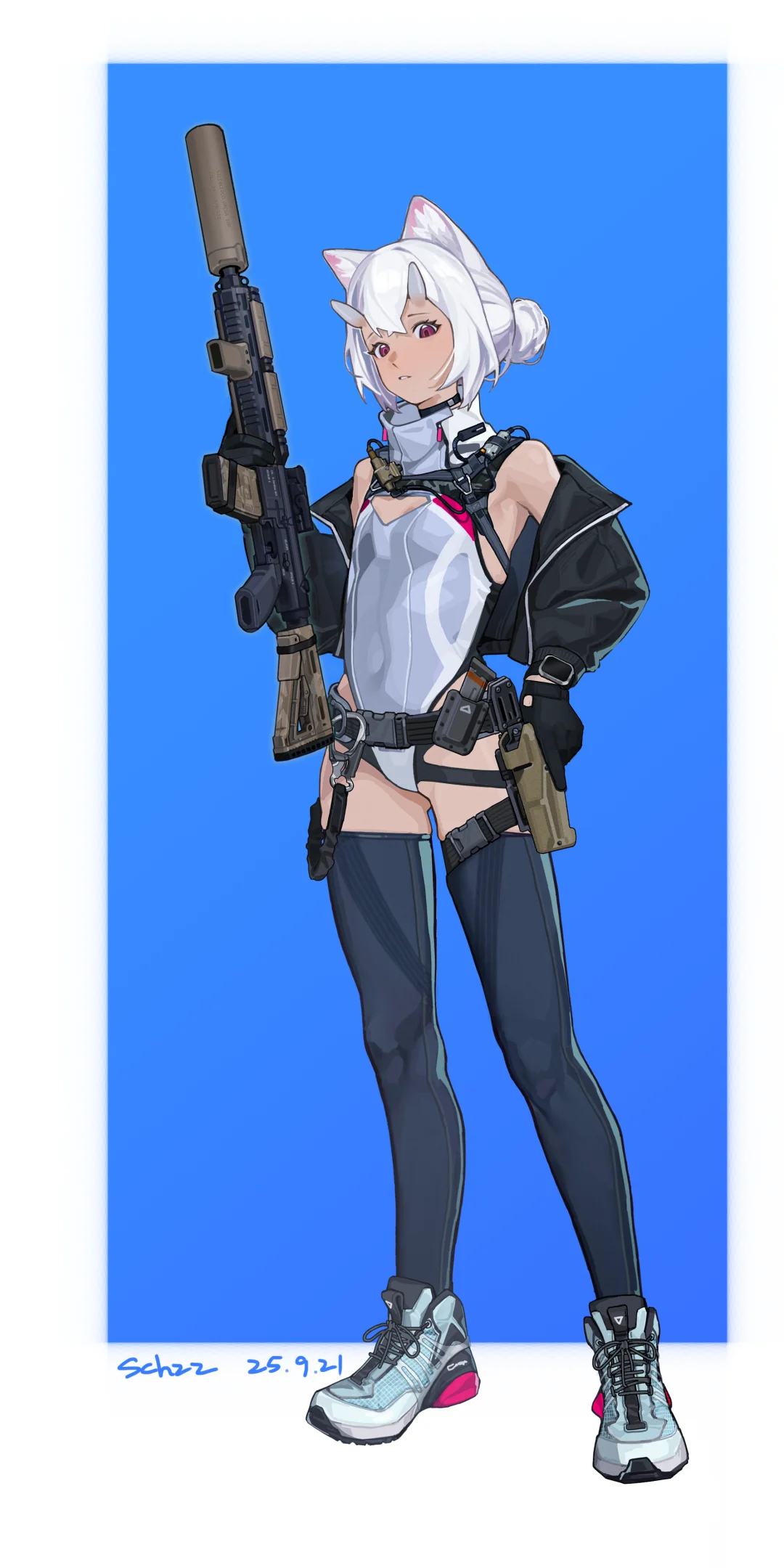 画了很久的竞泳武装少女