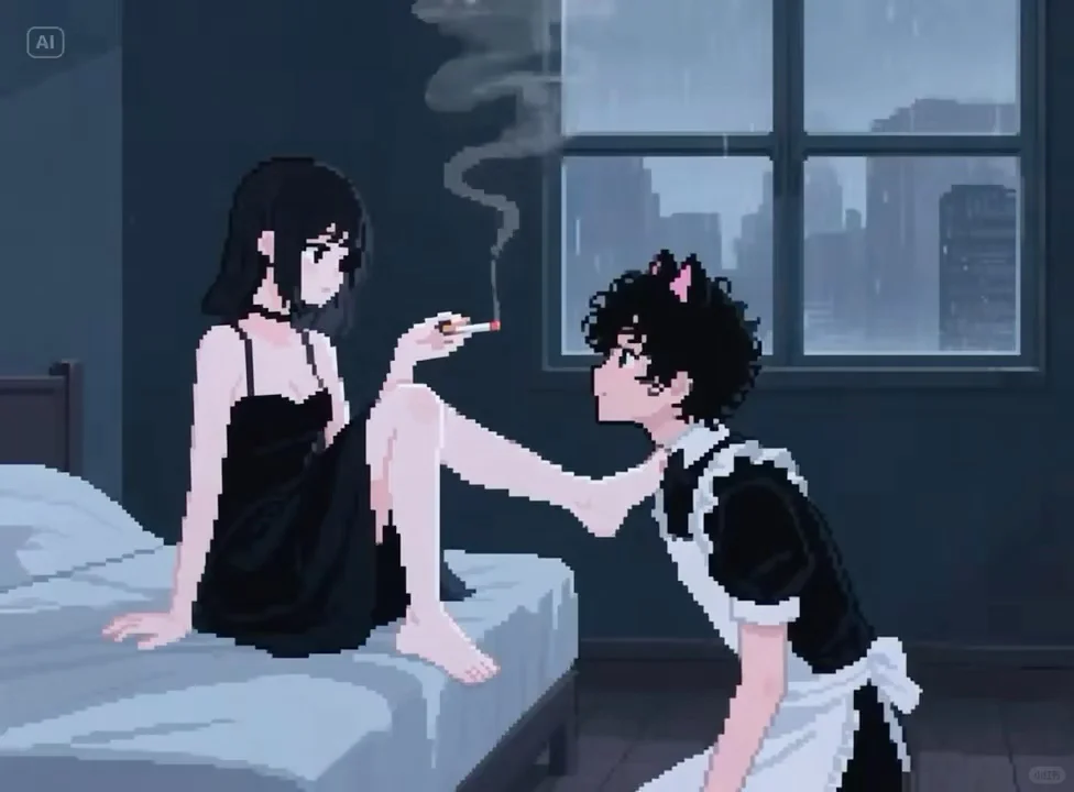 像素背景图｜伤害男人的事我做不到 ´ᯅ`