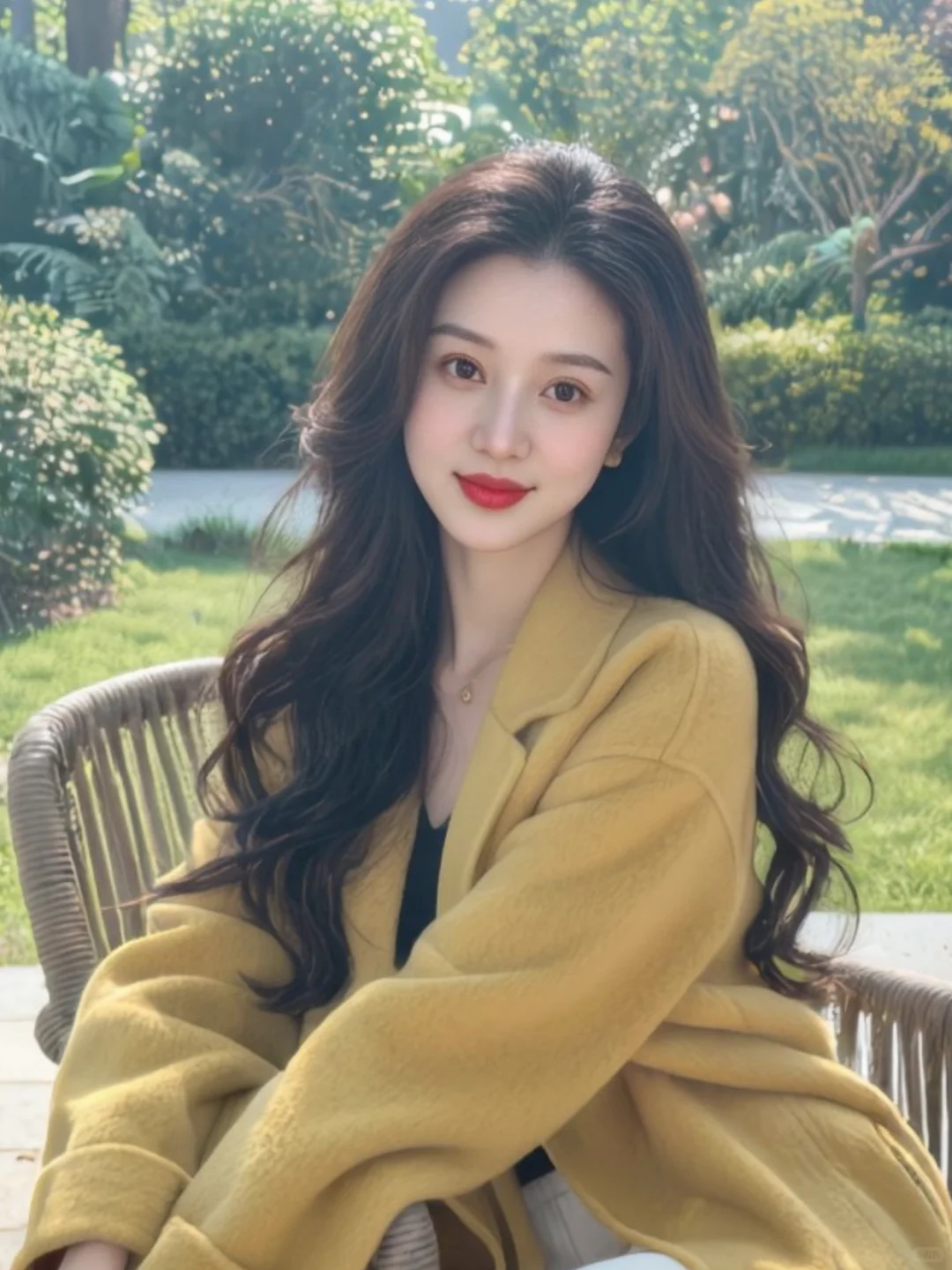 红唇➕大波浪〰️妥妥中国女人才能懂的美～