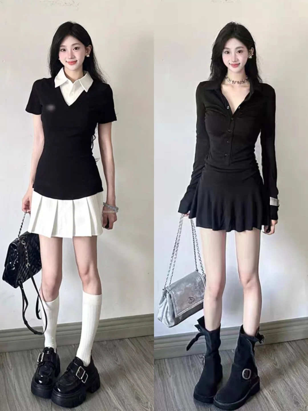 把韩系乖乖女和摇滚辣妹合体了！