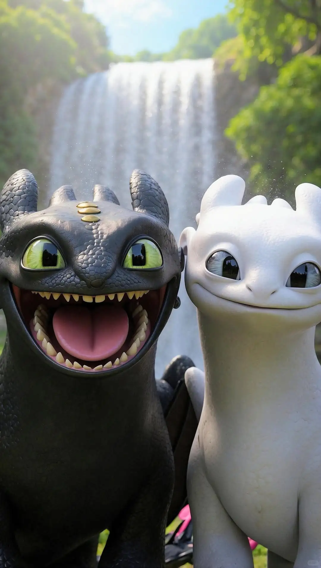 无牙仔壁纸 Toothless & Light Fury