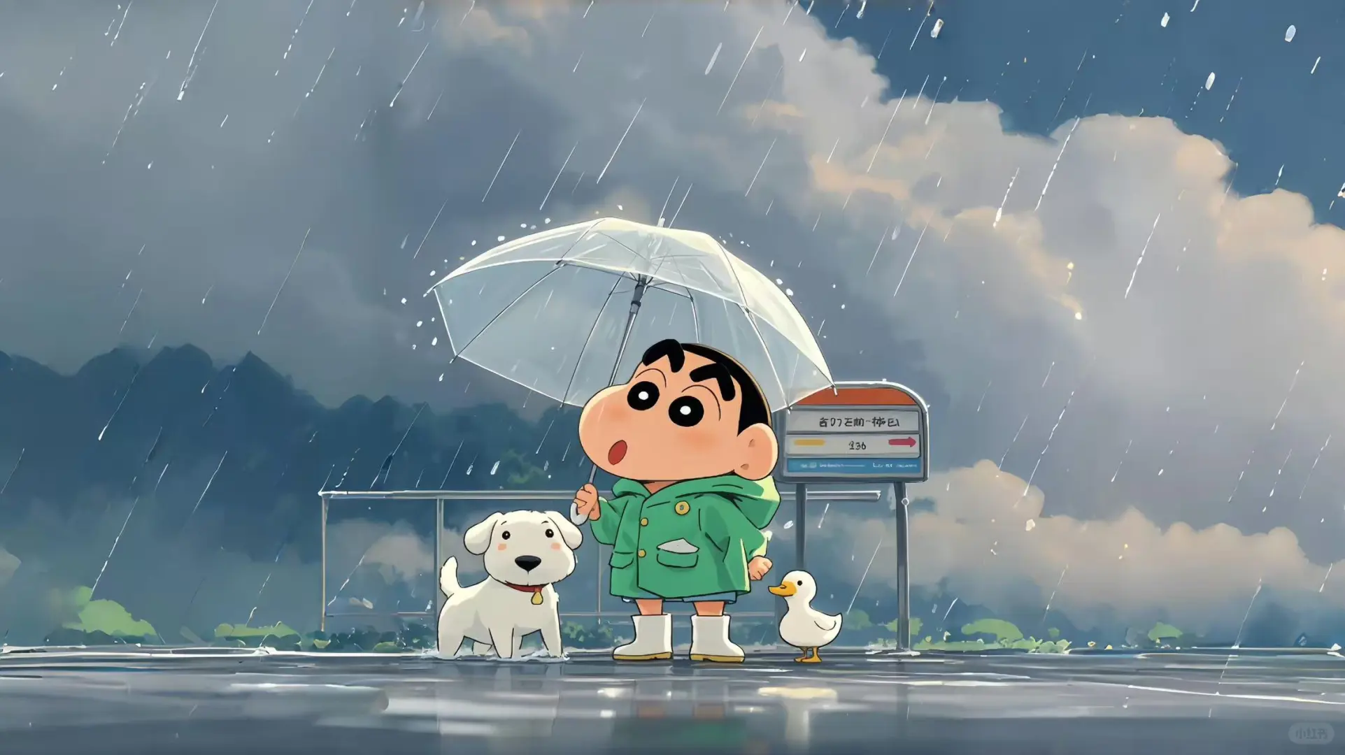 iPad壁纸—🍼蜡笔小新清新系列太治愈