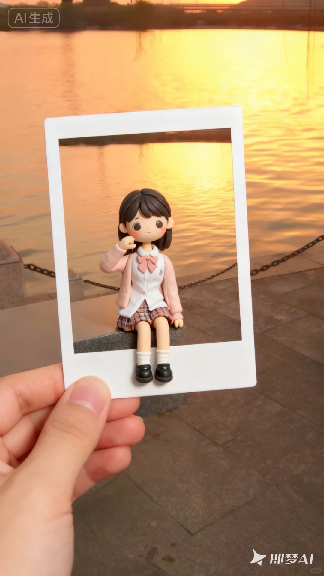 看我jk甜妹一键变成动漫美少女啦