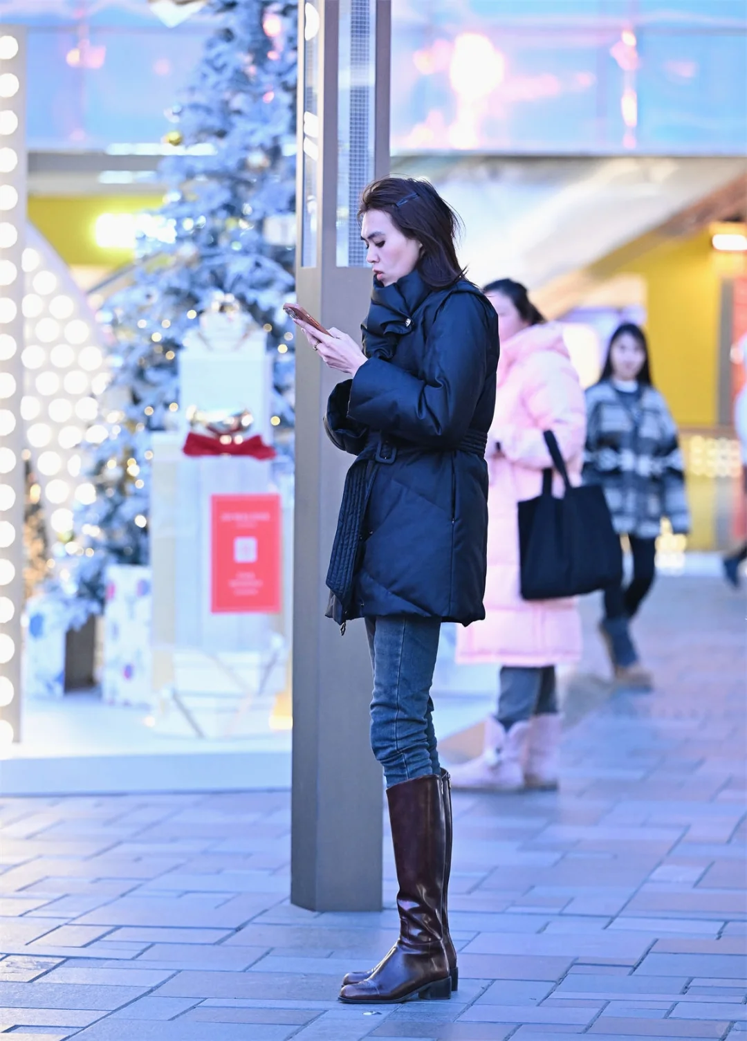 北京街拍，秋冬长靴搭配