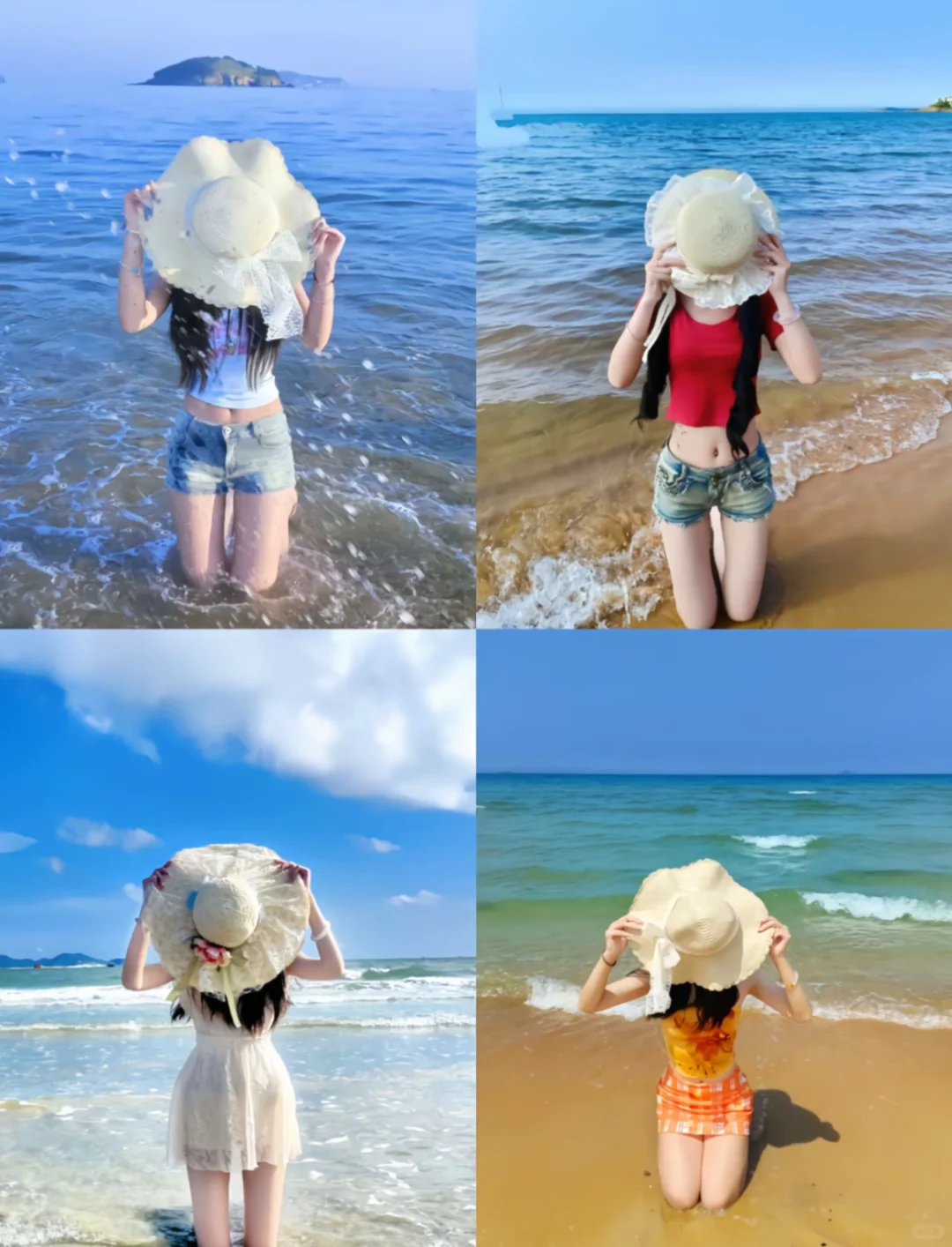 解锁海边不露脸拍照姿势！