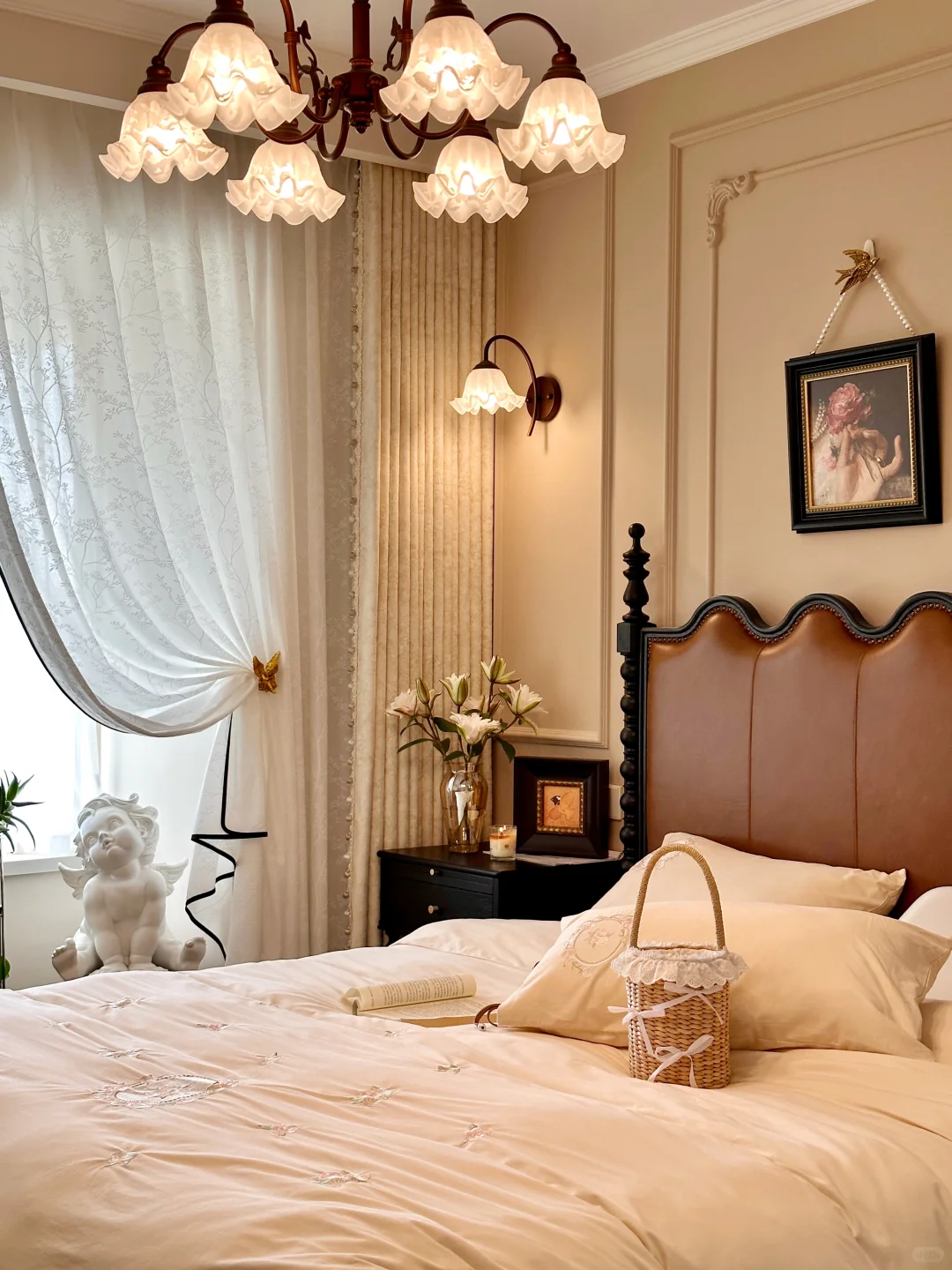 窗帘搭配思路✨法式复古风卧室氛围感拉满