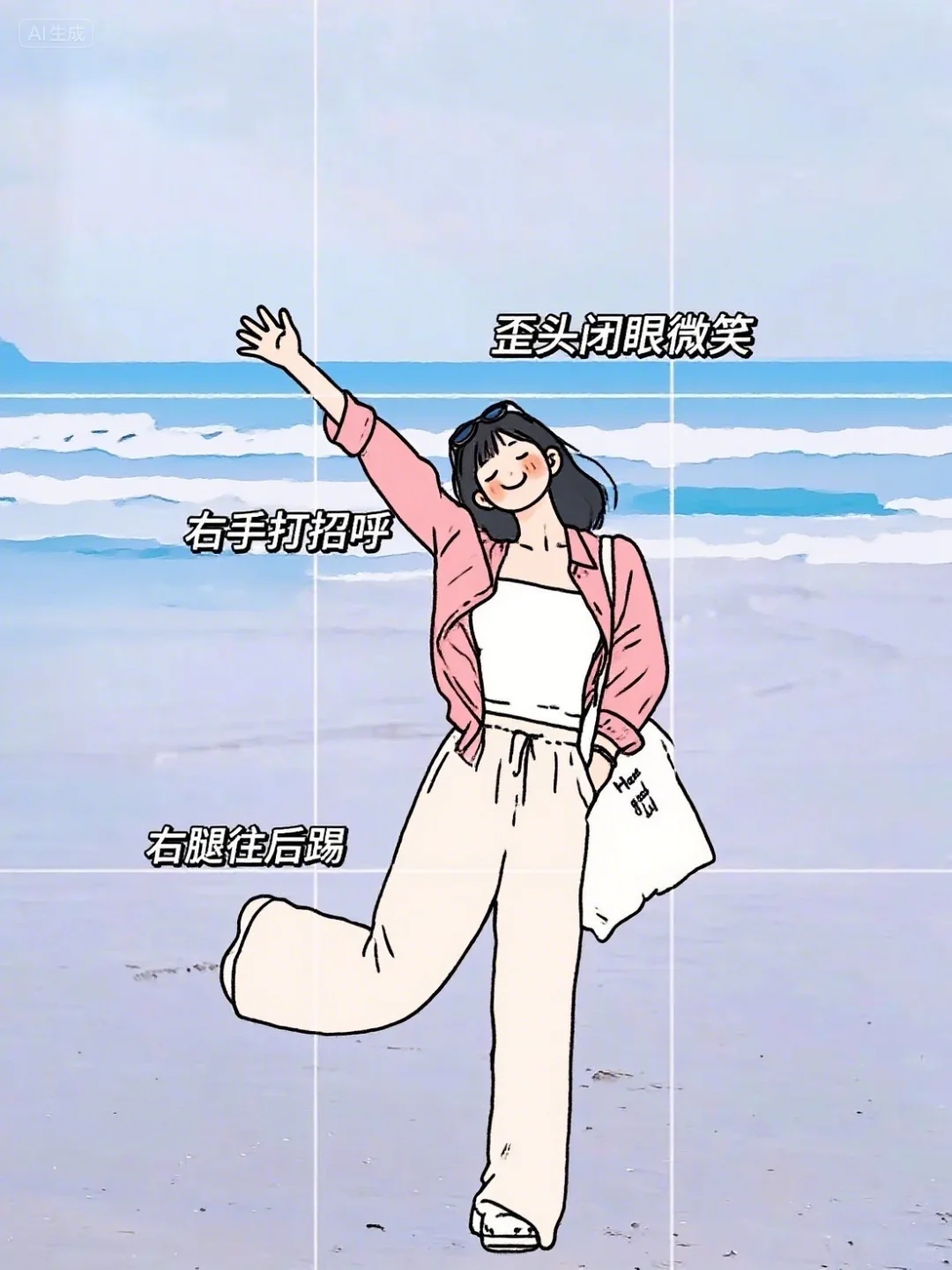 📷存一些海边拍照姿势和构图,松弛感拉满!