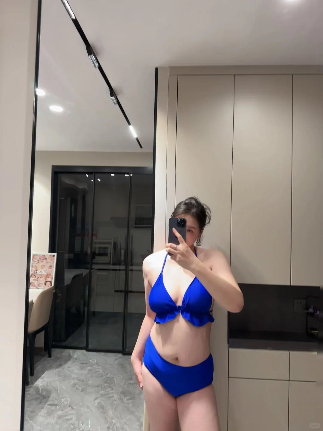 170/155斤 白色衬衫式大码泳衣真的好百搭🤍