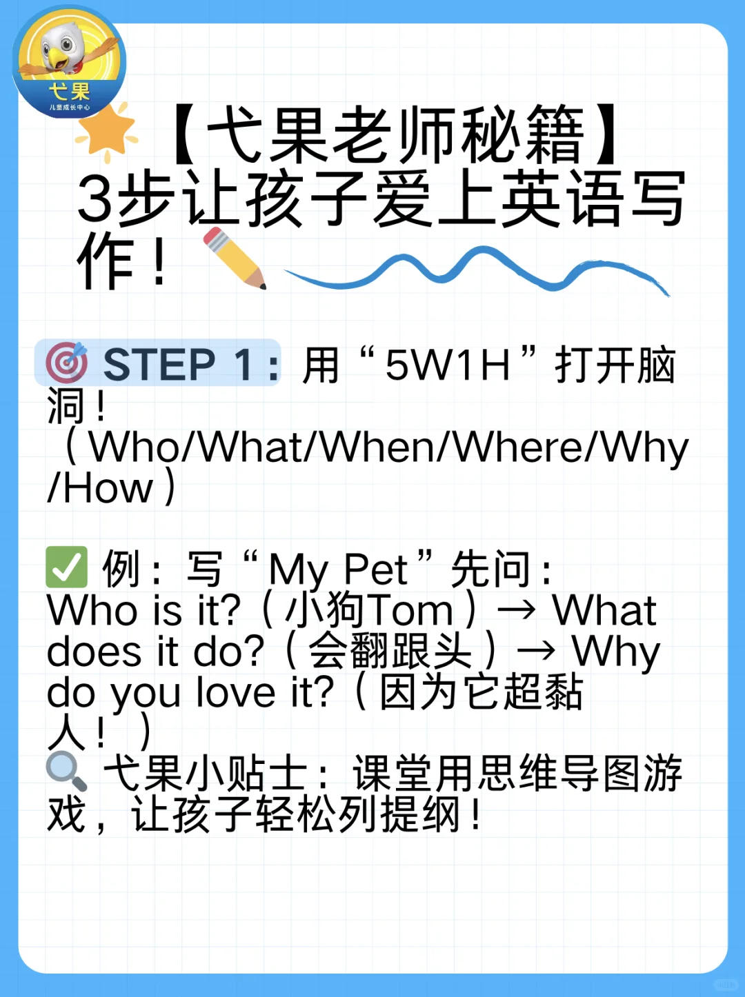 🌟【弋果老师秘籍】3步让孩子爱上英语写作!✏️