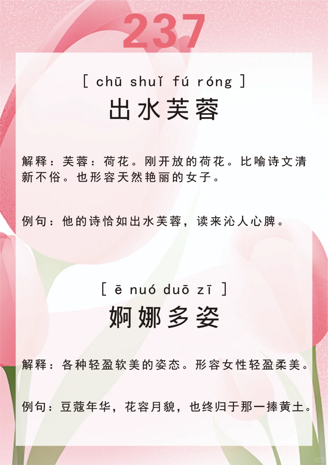 第237天，记成语啦～
