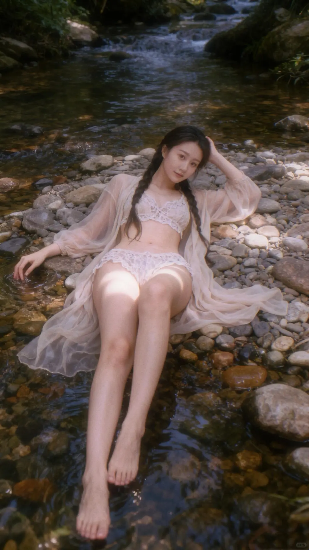 ✨AI纯欲风写真|林间光影下的少女🌿