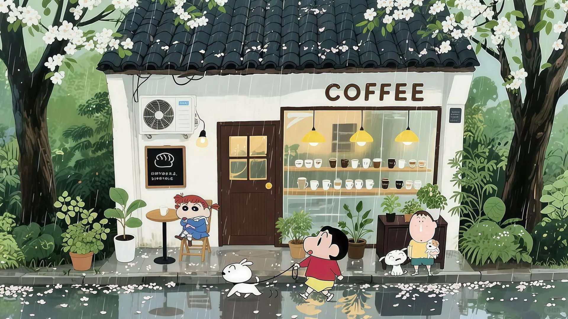 别再纠结平板壁纸啦！看看这张小新和小白！